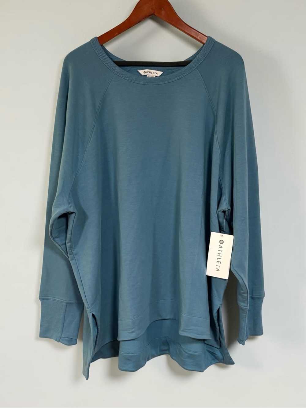NWT Athleta Coaster Luxe Relaunch Sweatshirt Skylark Blue 3X MSRP $79